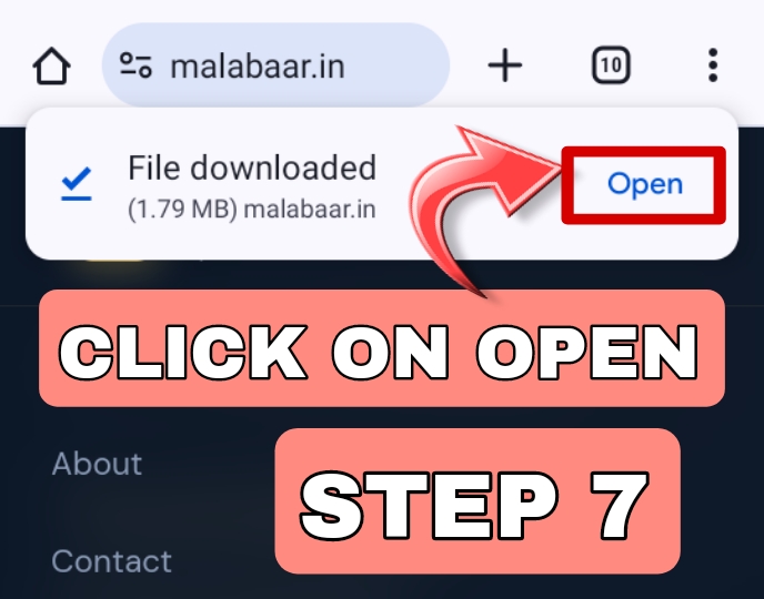 Step 7 – Click Open after download