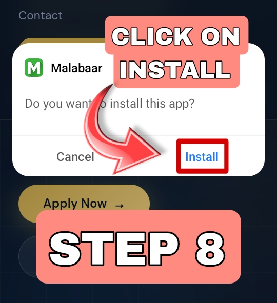 Step 8 – Click Install